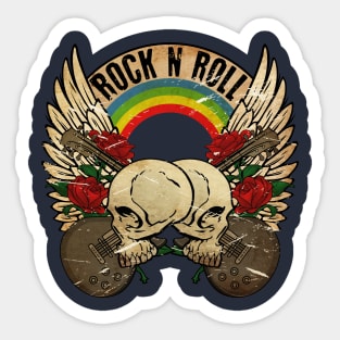 Skull Rock Vintage Sticker